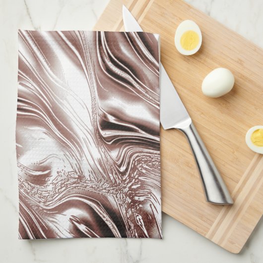 Braune, weiße Spuren auf weißem Hintergrund Geschirrtuch (Viertel Falte)