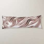 Braune, weiße Spuren auf weißem Hintergrund Seitenschläferkissen (Rückseite)