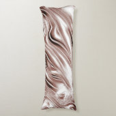 Braune, weiße Spuren auf weißem Hintergrund Seitenschläferkissen (Vorderseite Vertikal)