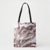 Braune, weiße Spuren auf weißem Hintergrund Tasche (Vorderseite)