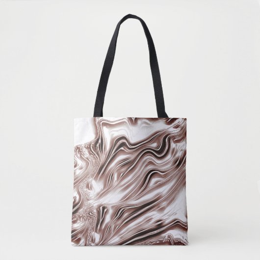 Braune, weiße Spuren auf weißem Hintergrund Tasche (Vorderseite)