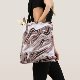 Braune, weiße Spuren auf weißem Hintergrund Tasche