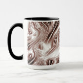 Braune, weiße Spuren auf weißem Hintergrund Tasse (Links)