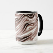 Braune, weiße Spuren auf weißem Hintergrund Tasse (VorderseiteRechts)