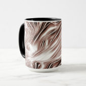 Braune, weiße Spuren auf weißem Hintergrund Tasse (Vorderseite Links)