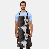 Braune, weißer Kuhdruck Alle-Over-Print-Schürze Schürze (Getragen)