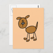 Braune Welpenhemden - Hemden und Geschenke Postkarte (Vorne/Hinten)