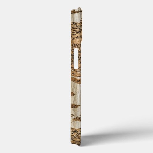 Braune Weltkarte Case-Mate iPhone Hülle (Rückseite / Rechts)