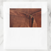 Braune Wildleder mit Gurte und Verschluss Rechteckiger Aufkleber (Tasche)
