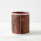 Braune Wildleder mit Gurte und Verschluss Tasse (Zentrum)