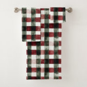 Braune Winterschneeflocken Badhandtuch Set (Insitu)