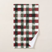 Braune Winterschneeflocken Badhandtuch Set (Handtuch)