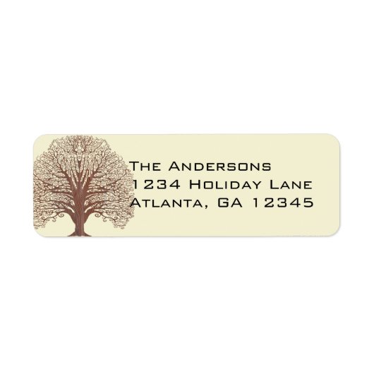 Braune Wirbel Labels (Vorne)