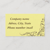 Braune Wirbel Visitenkarte (Rückseite)