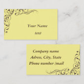 Braune Wirbel Visitenkarte (Vorne/Hinten)