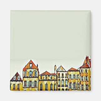 Braune Wohnblöcke Magnet