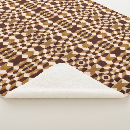 Braune Wüste Abstrakt Modernes geometrisches Muste Sherpadecke (3/4)