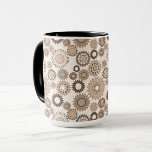 Braune Zahnräder Tasse
