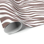 Braune Zebra-Streifen Geschenkpapier (Rolleneckpunkt)
