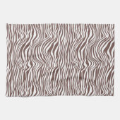 Braune Zebra-Streifen Geschirrtuch (Horizontal)