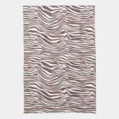 Braune Zebra-Streifen Geschirrtuch (Vertikal)