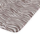 Braune Zebra-Streifen Schneidebrett (Ecke)