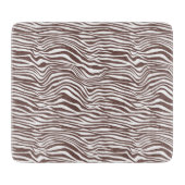 Braune Zebra-Streifen Schneidebrett (Vorderseite)