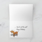 Braune Ziege Geburtstagskarte Karte (Innenseite)