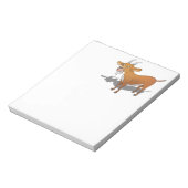 Braune Ziege im Stil eines Cartoon Notizblock (Rotiert)