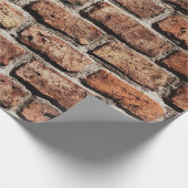 Braune Ziegelmauer bei Tageslicht Geschenkpapier (Ecke)