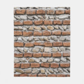 Braune Ziegelmauer Fleecedecke (Vorderseite)