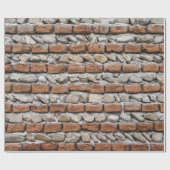Braune Ziegelmauer Geschenkpapier (Flach)