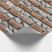 Braune Ziegelmauer Geschenkpapier (Ecke)