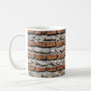 Braune Ziegelmauer Kaffeetasse