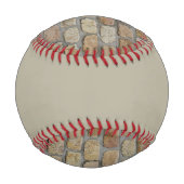 Braune Ziegelmauer - Neuartiges Design Baseball (Rückseite)