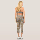 Braune Ziegelmauer - Neuartiges Design Capri Leggings (Rückseite)