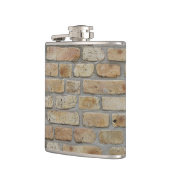 Braune Ziegelmauer - Neuartiges Design Flachmann (Links)
