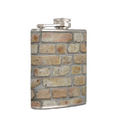 Braune Ziegelmauer - Neuartiges Design Flachmann (Rechts)