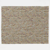 Braune Ziegelmauer - Neuartiges Design Fleecedecke (Vorderseite (Horizontal))