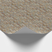 Braune Ziegelmauer - Neuartiges Design Geschenkpapier (Ecke)