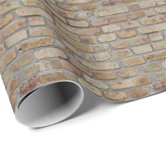 Braune Ziegelmauer - Neuartiges Design Geschenkpapier (Rolleneckpunkt)