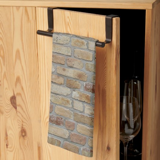Braune Ziegelmauer - Neuartiges Design Geschirrtuch (Drittel gefaltet)
