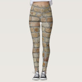 Braune Ziegelmauer - Neuartiges Design Leggings (Vorderseite)