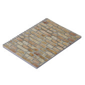 Braune Ziegelmauer - Neuartiges Design Notizblock (Linke Seite)