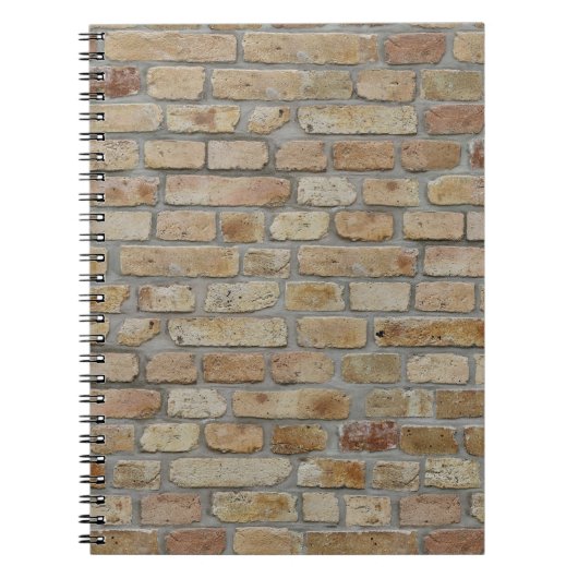 Braune Ziegelmauer - Neuartiges Design Notizblock (Vorderseite)