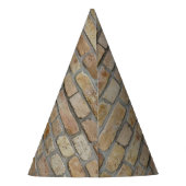 Braune Ziegelmauer - Neuartiges Design Partyhütchen (Rückseite)
