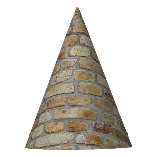 Braune Ziegelmauer - Neuartiges Design Partyhütchen (Vorderseite)