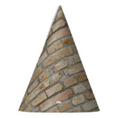 Braune Ziegelmauer - Neuartiges Design Partyhütchen (Links)