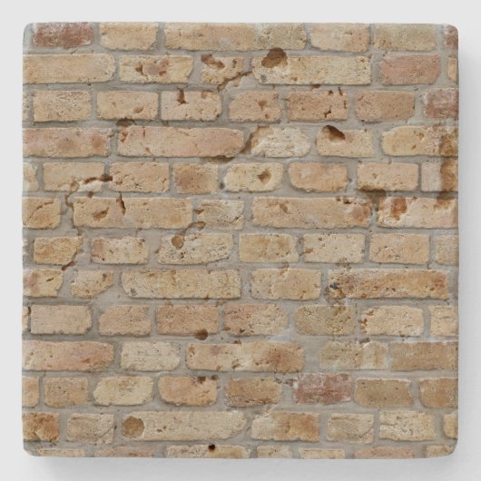 Braune Ziegelmauer - Neuartiges Design Steinuntersetzer (Vorderseite)