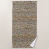 Braune Ziegelmauer - Neuartiges Design Strandtuch (Vorderseite)